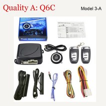 자동차원격시동 차량경보기 12v auto car keyless entry start system one start stop engine 푸시 버튼 알람 pke remote, 모델 3-a