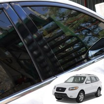 싼타페CM B/C필러 포스트 마스크 데칼 스티커 자동차 기둥 몰딩 카본 무광 유광 시트지, 오로라 화이트