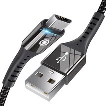 [ES] 1+1 USB 마이크로 5핀 고속충전 케이블, 0.5m+2.4m