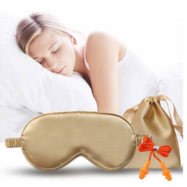 지니홀딩스 고급 실크소재 수면안대 친환경 실크안대 무압박 기내용안대세트 안대+귀마개+파우치
