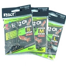 백경 쭈갑이 BK-3070 쭈꾸미 갑오징어 전용편대 삼각원터치 스냅도래 싹쓰리낚시, M