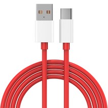 OnePlus 핸드폰용 c타입 케이블 30W 고속 전송 데이터 5A 충전 Usb C 충전기 코드, [01] 빨간, [02] 1.5m