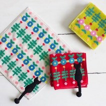 아츠코마타노 타올 손수건 햇볕쬐기 3color 일본 수입, 그린