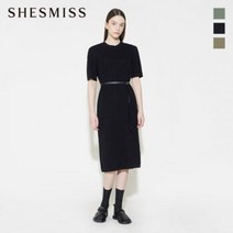 쉬즈미스 [쉬즈미스] 라운드넥 벨트 니트 원피스 SSKOPM21010