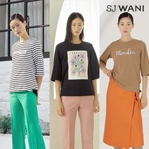 [런칭가99 900원]SJ WANI 뉴 아트웍 썸머 스웻 티블라우스3종