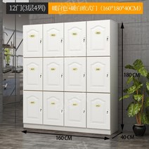 원목 사물함 미용실 피부과 학원 학교 독서실 전자 락카 사우나 캐비닛 180cm, 1.4mm, [3층] 12도어 도어 키락