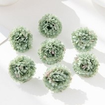 홀딩도어 50PC 인공 꽃 웨딩 신부 화 환 Scrapbooking Diy 선물 사탕 상자 홈 룸 실크 카네이션 머리, [01] 50 PCS, [03] green