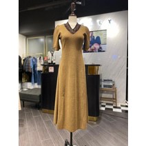 [시슬리] V넥 니트 롱원피스 SAKO03141