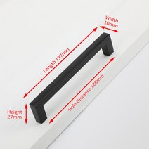 터닝도어 손잡이 방문 문고리 잠금핀 폴딩 히든 도어 옛날 가구 varmstuga 캐비닛 핸들 주방 핸들 서랍 알루미늄 합금 옷장 핸들 브러시 모던 스타일 하드웨어, 블랙 128mm