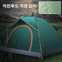 텐트 초경량 캠핑 텐트 방수 야외 하이킹 여행 텐트 배낭 사이클링 텐트, [심플모델] 반자동 텐트 스카이블루, 200×200×130cm