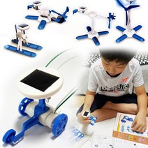 6단변신 태양광 로봇 조립키트 만들기 과학 완구 교구, 본상품