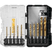디월트 티타늄 드릴 비트 세트 10피스 DD5160 임팩트 레디, 10 pc