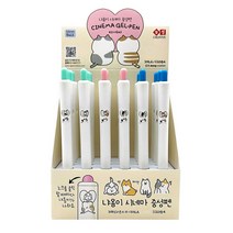 고양이 시네마 중성펜 30개(박스) 볼펜 검정색 예쁜 검정펜 학생 필기 단체, 세트