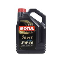 모튤 스포트 5W40 엔진오일 합성유 교환 가솔린 휘발유 5L, 2개, 5000ml