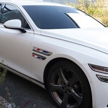 [JS AUTOMOTIVE] 제네시스G80 바디휀다 삼색 데칼랩핑 튜닝 시트지 익스테리어 스티커 몰딩용품, 화이트_퍼포먼스