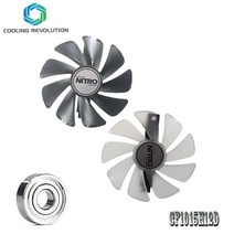 무동력 에코팬 95mm cf1015h12d 기어 led 쿨러 팬 교체 사파이어 니트로 rx590 rx580 rx570 rx480 rx470 4n001 02 20g 그래픽 카드, 블루 주도