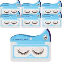 [ 11~12 mm ] 공연 행사 무대용 3D 속눈썹 7개세트 원터치 3초 속눈썹 4종 셀프연장 11~12 mm 7개세트, A03 7개세트(1세트), 11mm, 7개