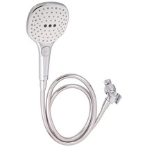 한스그로헤(hansgrohe) Hansgrohe Raindance Select E 쉬운 설치 12 7cm(5인치) 핸드헬드 샤워 헤드 세트 모던 3 스프레이 레인 레인에어 소용돌이, White/Chrome