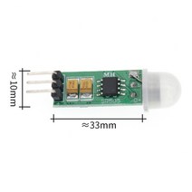 동체감지기 HCSR501 IR 초전기 적외선 PIR 모션 센서 감지기 모듈 SR505 SR602 조정, 없음, HCSR505