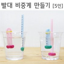 빨대 비중계 만들기 용액 농도 실험 5인 재료 연구 과학 창의 수업 원리 방과후 이해