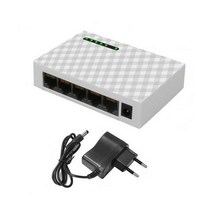 네트워크 스위치 허브 실용 소형 미국/EU 플러그 10/100/1000Mbps RJ45 5 포트 고속 전송 네트워크 스위치, White, EU Plug
