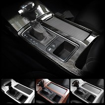 올뉴쏘렌토 더뉴쏘렌토 더마스터 기어박스커버 기어 카본몰딩 수전사 실내몰딩 차량용품 튜닝 자동차 인테리어 악세사리, 우드수전사