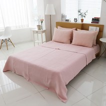 데코그램 3중직 풍기인견 피그먼트 여름이불, 핑크