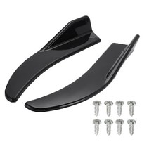 에어댐 호환용 유니버설 자동차 탄소 섬유 스크린 범퍼 스포일러 전면 립 충돌 방지 캐딜락 렉서스 인피, 02 Black