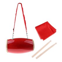 JIANDAAN 중국 민속 무용 핸드 드럼 리듬 중국어 드럼 학습 허리 드럼, 15cm 나무, 설명한대로