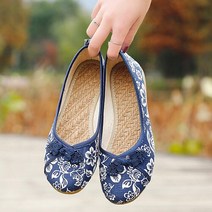 Ogfaour 해외직구 클래식 복고풍 꽃 플랫 모던 짚신 고무신 슬립온 by the shoes on