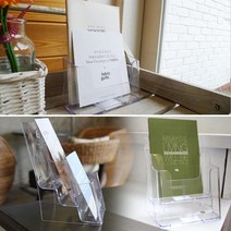 행사안내장꽂이 아크릴 A5 계단식, 1단