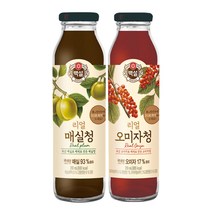 (상온)백설 리얼오미자청 310mlx1개+리얼매실청 310mlx1개, 1세트