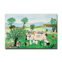 그랜마 모지스 그림 인테리어 명화 액자, 04. 생일케이크