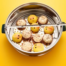 편백 스텐 찜기 2 3 4 단 찜냄비 찜기 스테인레스 스틸 쌀 국수 롤 요리 스팀 전기 습기찬, 24cm