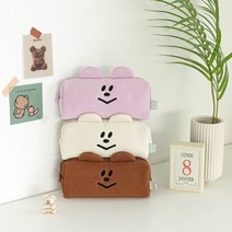모모씨 베어 쿠션 펜슬 파우치 (3종), 단품, 선택:크림
