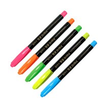 알파 형광라이너 형광펜 낱개, 분홍, 1개