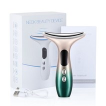 피부 홈케어 얼굴 리프팅 마사지 기구 기계 목 EMS 이중 턱 제거기 V 라인 리프트 업 3 색 LED 장치 주름 방지 슬림 감속기, green
