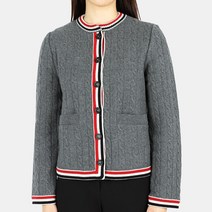 디몬트 22 F/W 톰브라운 여성 프레이밍 케이블 울 가디건 자켓(그레이) FKJ064A Y1019 035