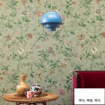 레트로 화사한 꽃무늬 플라워 빈티지 벽지, 벽지+특수접착제, (전체시트)아름다운실크천제곱미터당가격