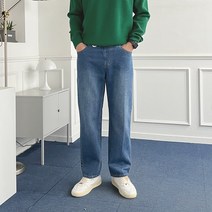 조커스 세미와이드 워싱 밴딩 청바지