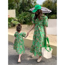 D571 모녀룩 엄마딸 프릴러플 플라워 톡톡튀는 러블리 로맨틱룩 맘커플룩 원피스