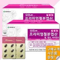 유한메디카 프리미엄 철분 엽산 비타민D 임산부철분제 수유기 청소년 임산부영양제, 120개입, 2개