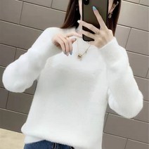 디애이치 밍크 보풀 벨벳 4COLOR 니트 스웨터