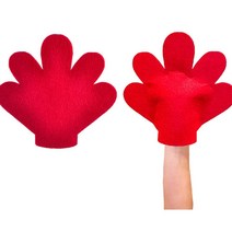 운동회 빨간색 손바닥모양 부직포장갑2P 콘서트 산악회 응원용품 학교