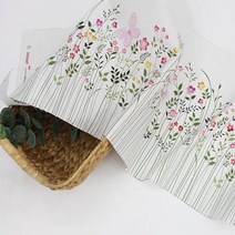 쏘잉스] DTP 옥스포드컷트지]허브자수플라워-화이트(d0091-1) CA3