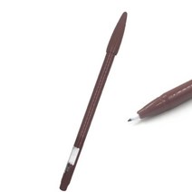 립크레용 1pcs 레드블랙브라운 방수 문신 연필 마커 펜 눈썹 립 라이너 영구 메이크업 문신 위치 펜, 브라운 2개