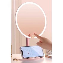 화장대 거울 조명 라이트 반원 스탠딩 탁상 LED, 펄화이트(휴대폰홀더)--2400XH