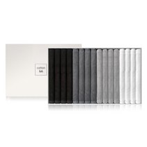 코튼랩 뱀부얀 아기 수건 목욕 타올 150g 16매 선물세트, 1개, 라이트그레이 16매세트