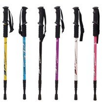 성인 등산용 겨울 폴딩 산악 수납 편한 호신용 지팡이 등산 폴대 접이식 휴대용 백패킹 초보자 등산 스틱, 일자형스틱 옐로우