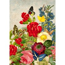 대진 보석십자수 40X80 50X40 사이즈 대형 금전운 보석 십자수, 17 부귀 모란꽃 40x50, new